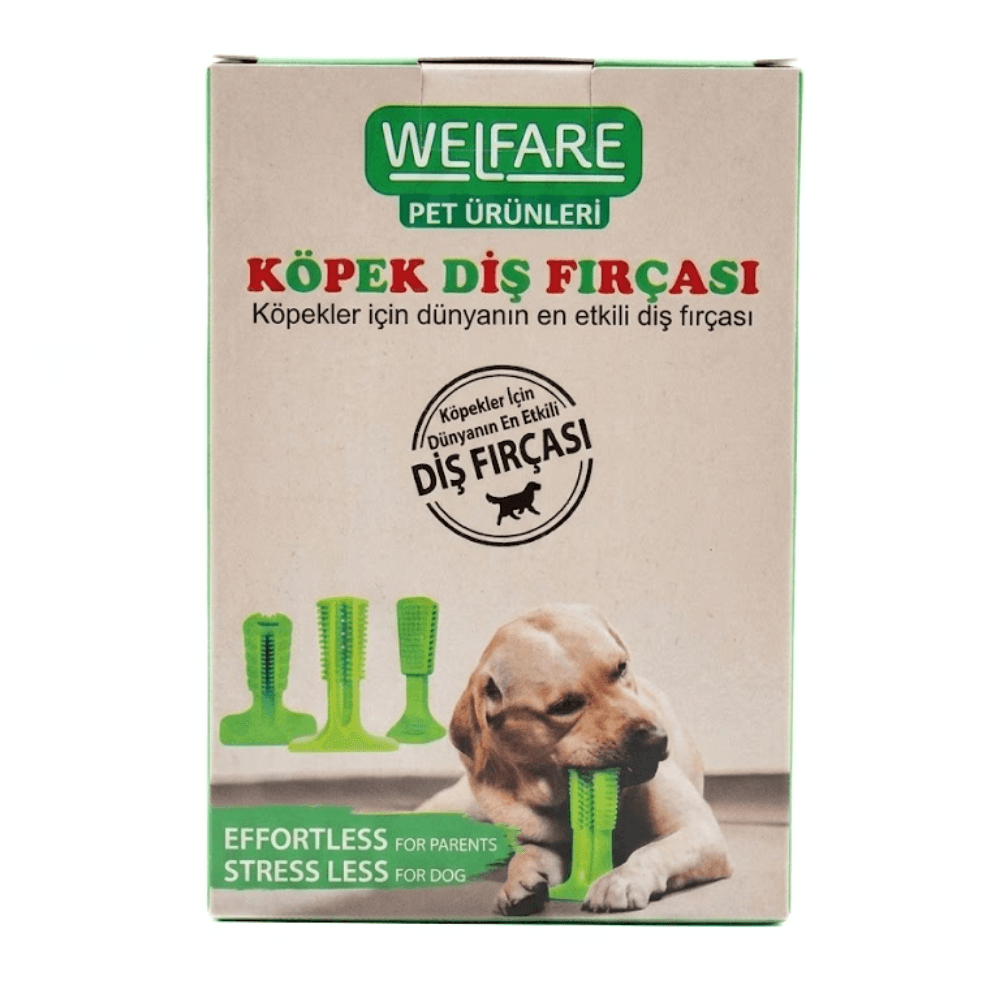 WelFare Köpekler İçin Kauçuk Diş Fırçası Çiğneme Aparatı