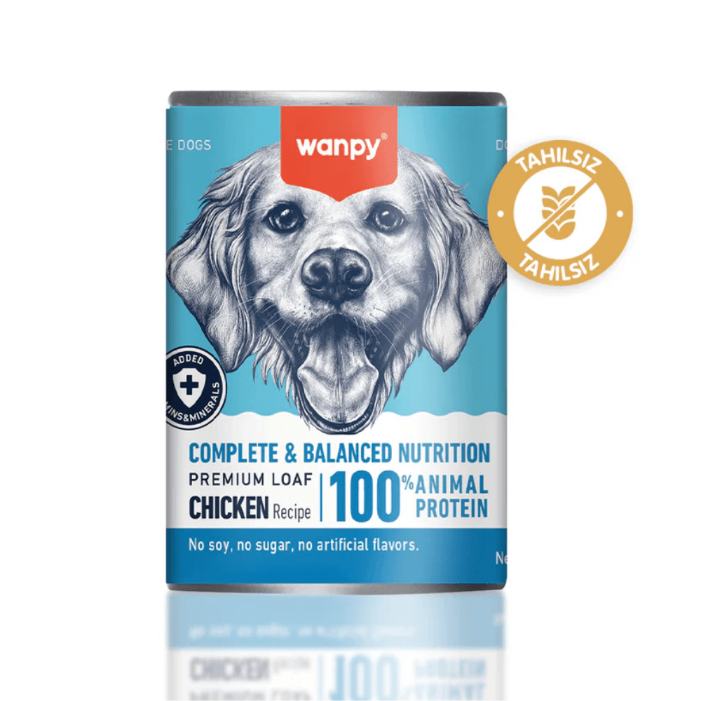 Wanpy Tahılsız Köpek %100 Gerçek Et Tavuklu Konserve 375 gr