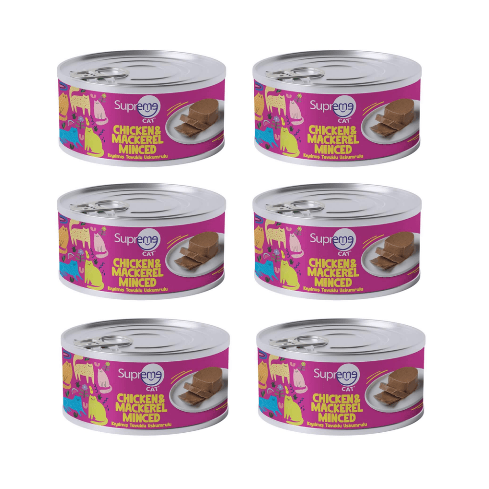 Supreme Cat Tavuklu Ve Uskumrulu Kıyılmış Kedi Konservesi 85 Gr x 6 Adet