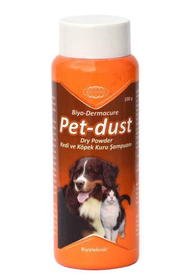 Biyoteknik Pet Dust Dry Powder Toz Kedi Sampuani 100 Gr Petlican