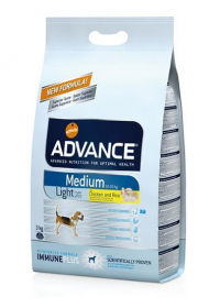 Advance Medium Light Tavuklu/Pirinçli Orta Irk Diyet Köpek Maması 3 Kg