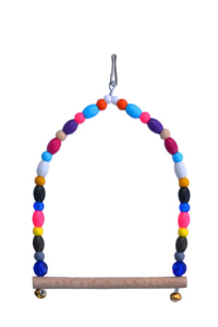 Boncuklu Paraket Salıncağı Kuş Oyuncağı