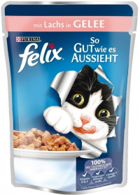 Felix Somonlu Yetişkin Kedi Yaş Maması 100 Gr