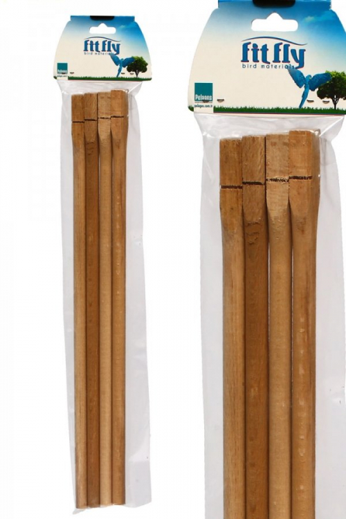 Fit Fly Tahta Kuş Tüneği 40 Cm 4'lü