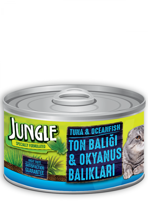 Jungle Ton/Okyanus Balıklı Yetişkin Ezme Kedi Konservesi 85 Gr