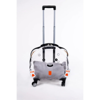 Petlican Çekçekli Tekerlekli Şeffaf Kedi ve Köpek Taşıma Çantası