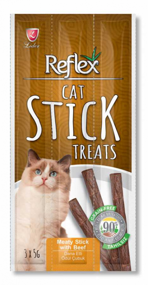 Reflex Cat Stick Treats Dana Etli Ödül Çubuğu 3x5 Gr