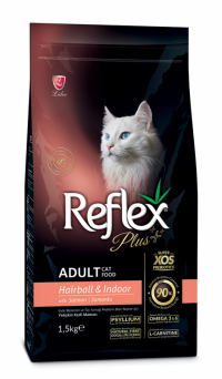 Reflex Plus Hairball/İndoor Somonlu Yetişkin Kedi Maması 1,5 Kg