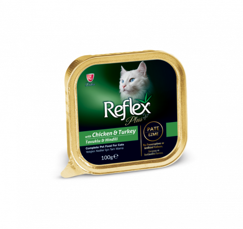 Reflex Plus Pate Ezme Tavuklu/Hindili Yetişkin Kedi Konservesi 100 Gr