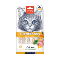Wanpy Superfood Krema Kedi Ödülü Tavuk Balkabağı ve Kara Lahanalı 14 gr 5 Adet