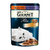 Gourmet Perle Izgara Hindi Etli ve Kuzu Etli Yetişkin Kedi Yaş Maması 85 Gr