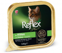 Reflex Plus Jöle İçinde Parça Tavuklu Yavru Kedi Konservesi 100 Gr
