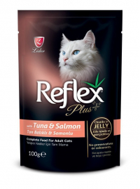Reflex Plus Jöle İçinde Parça Tuna/Karidesli Etli Yetişkin Kedi Yaş Maması 100 Gr