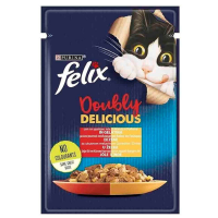 Felix Pouch Sığır Etli ve Kümes Hayvanlı Yaş Kedi Maması 85 Gr
