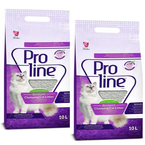 Proline Bentonit Lavanta Kokulu Kedi Kumu 10 L 2 Adet