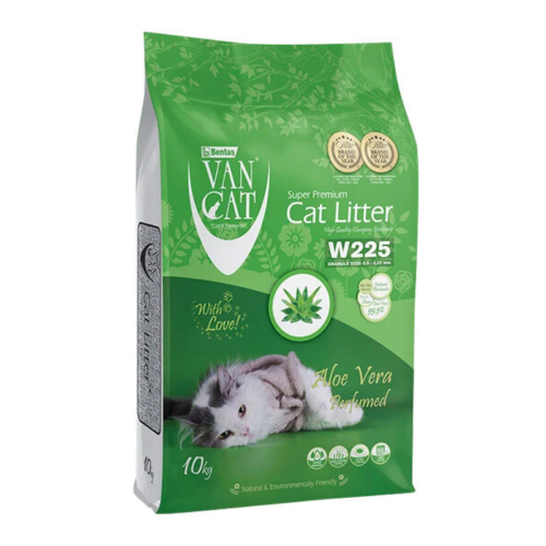 VanCat W225 Aloe Vera Kokulu İnce Taneli Kedi Kumu 10 L