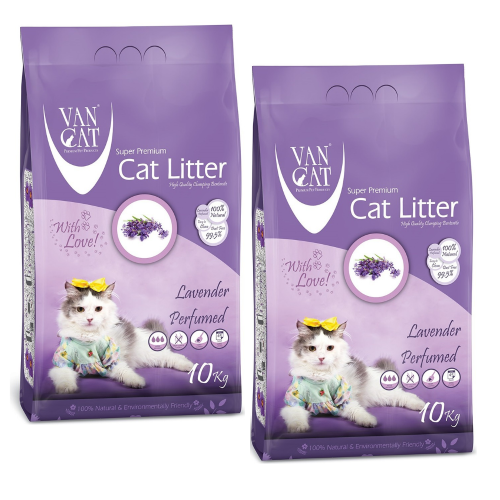 VanCat W225 Lavanta Kokulu İnce Taneli Kedi Kumu 10 L 2 Adet