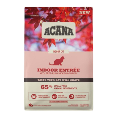 Acana Indoor Entree Hairball Control Tavuklu ve Hindili Kısırlaştırılmış Kedi Maması 4,5kg