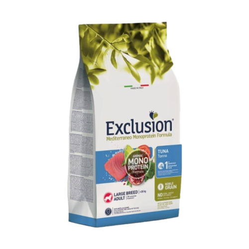 Exclusion Monoprotein Düşük Tahıllı Ton Balıklı Ve Narlı Büyük Irk Yetişkin Köpek Maması 12 Kg