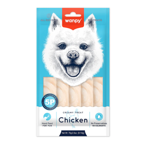Wanpy Krema Köpek Ödül Maması Tavuklu 14 gr 5 Adet