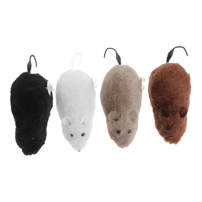 Kurmali Peluş Fare Kedi Oyuncak