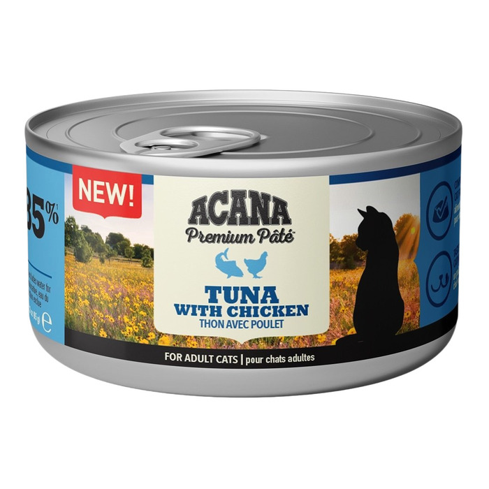 Acana Premium Pate Ton Balıklı Ve Tavuk Etli Yaş Ezme Yetişkin Kedi Maması 85 Gr