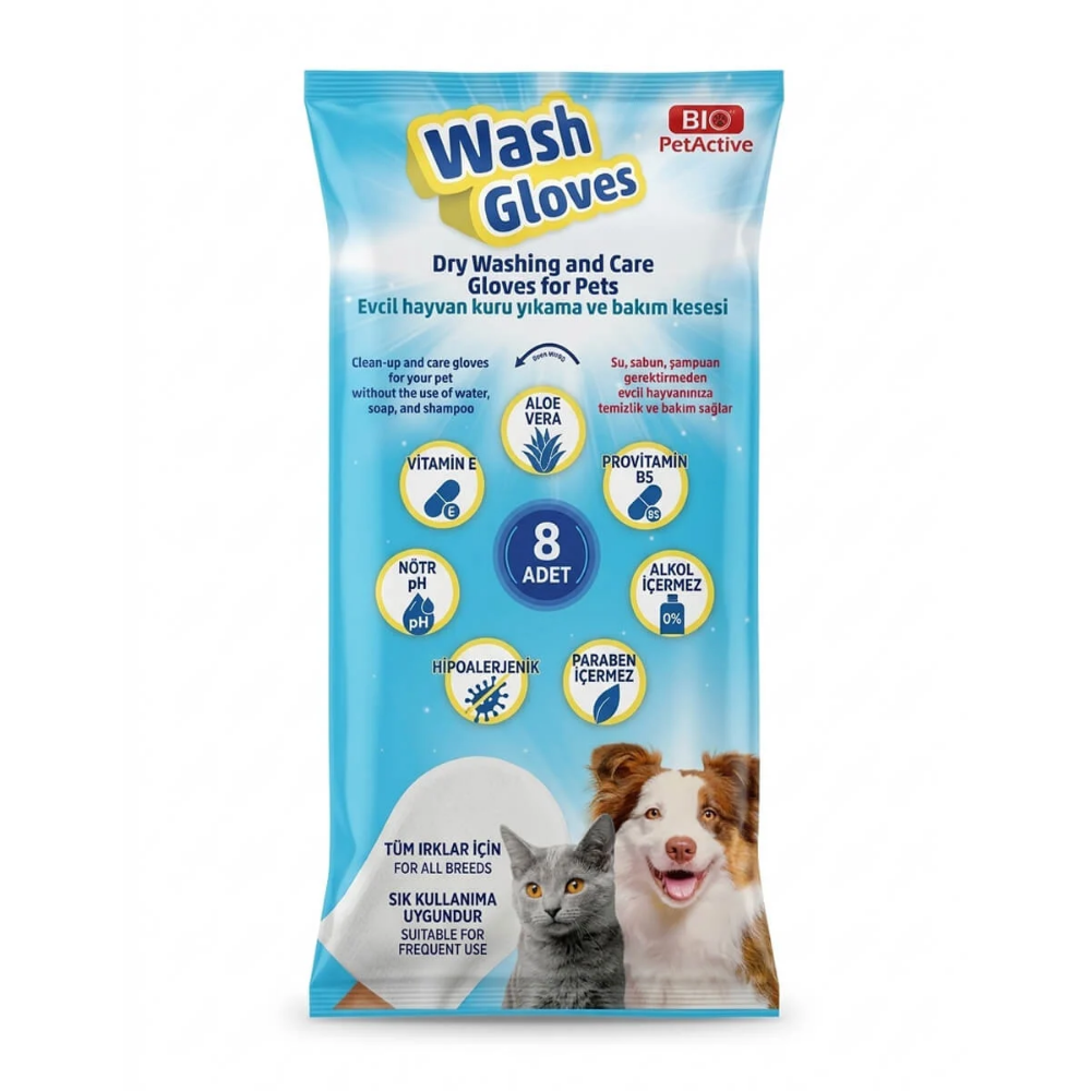Wash Glowes Kuru Yikama Ve Bakim Kesesi 8 Adet