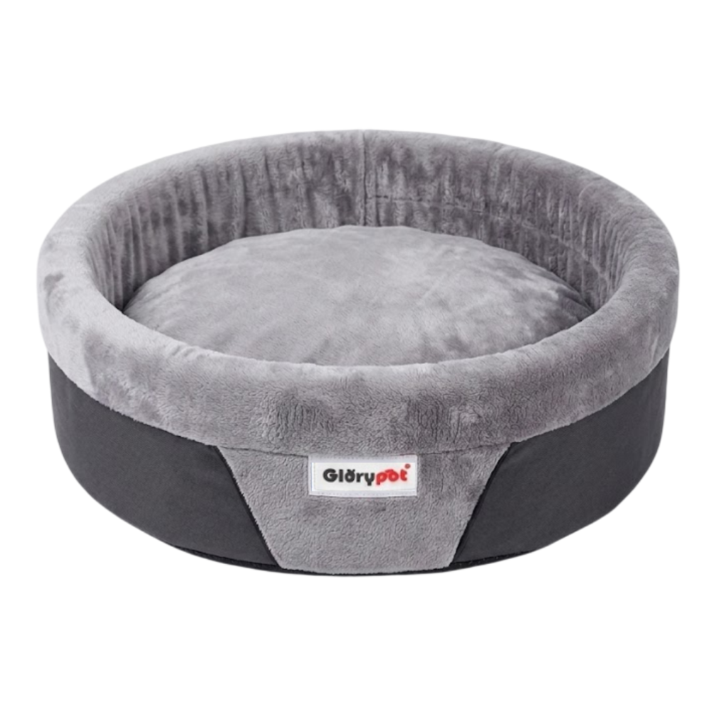 Premium Kadife Dokulu Konforlu Kedi & Köpek Yatağı Gri