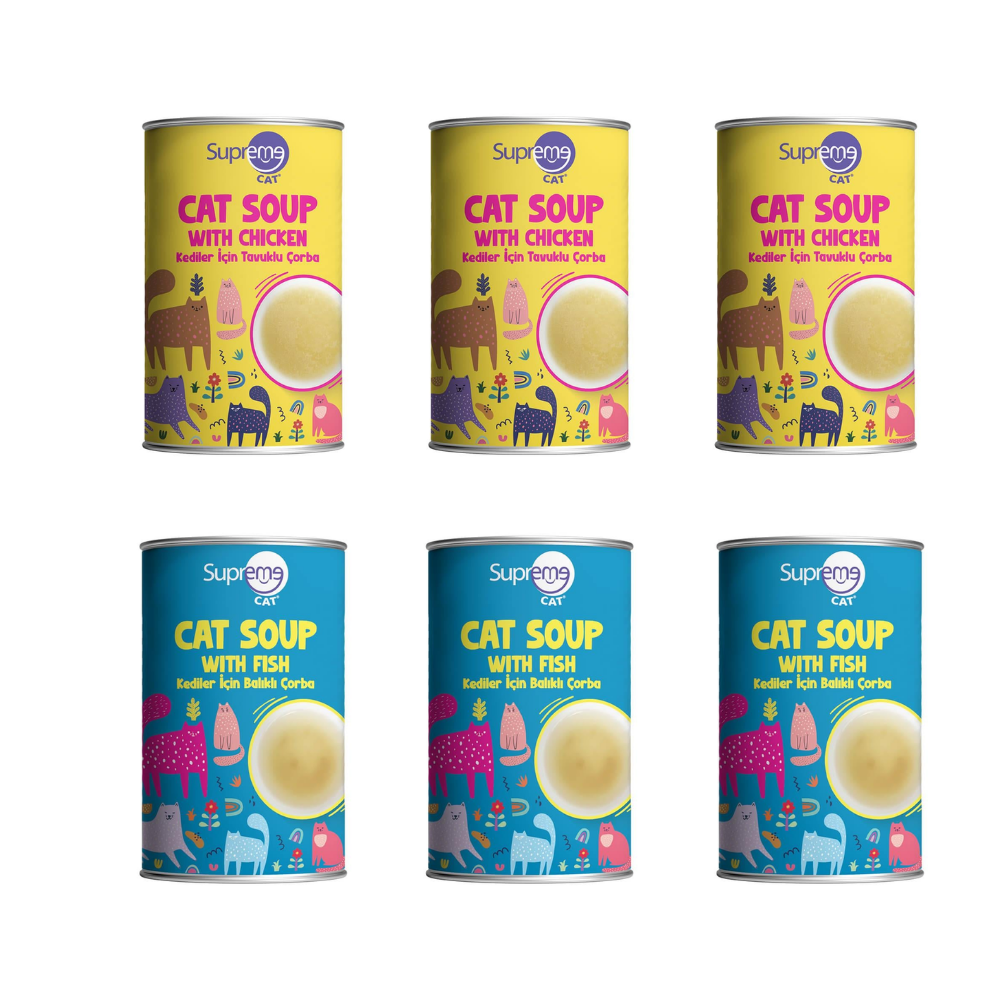 Supreme Cat Ton Balıklı ve Tavuklu Kedi Çorbası 135 ml x 6 Adet