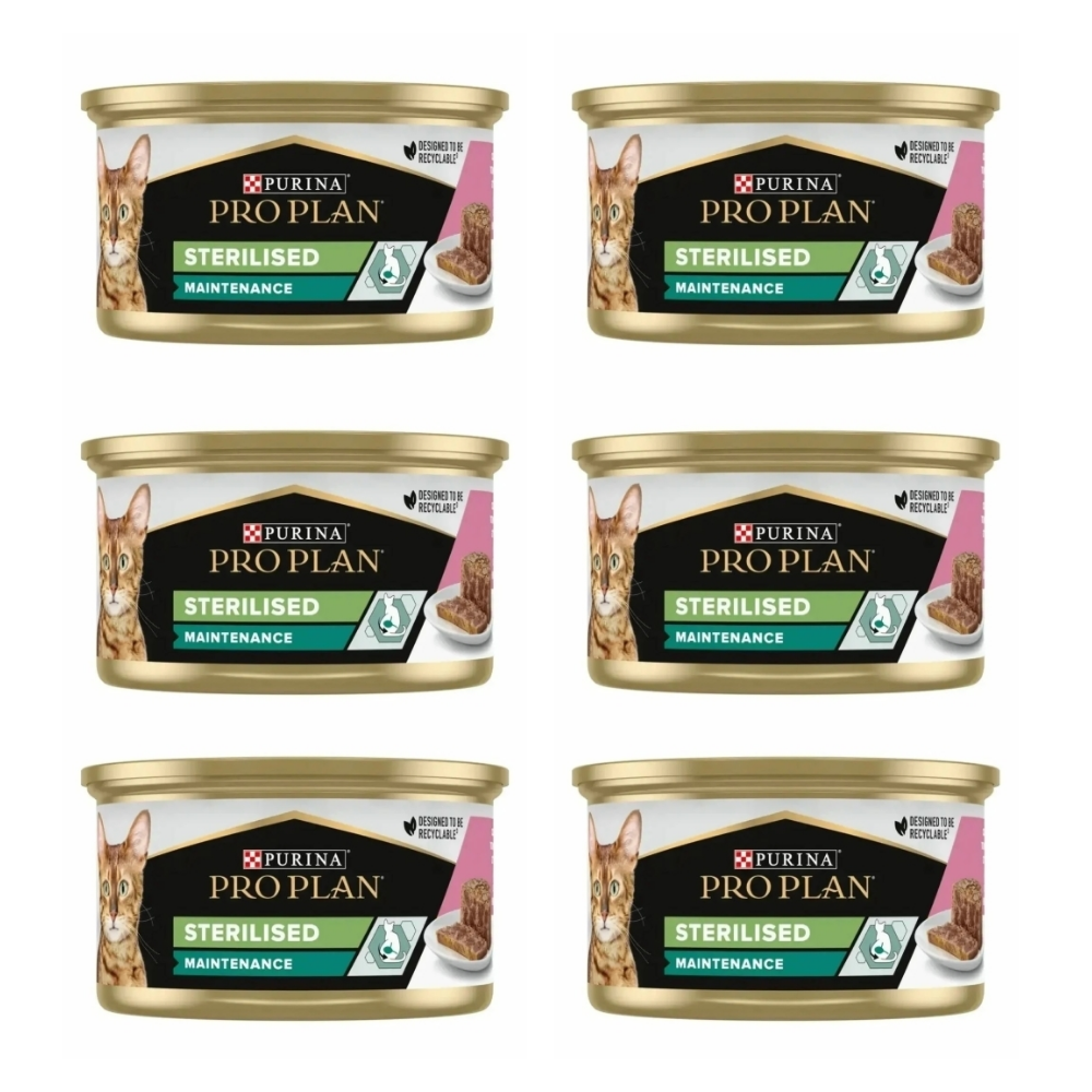 Pro Plan Somonlu ve Ton Balıklı Kısırlaştırılmış Kedi Konservesi 85gr x 6 Adet