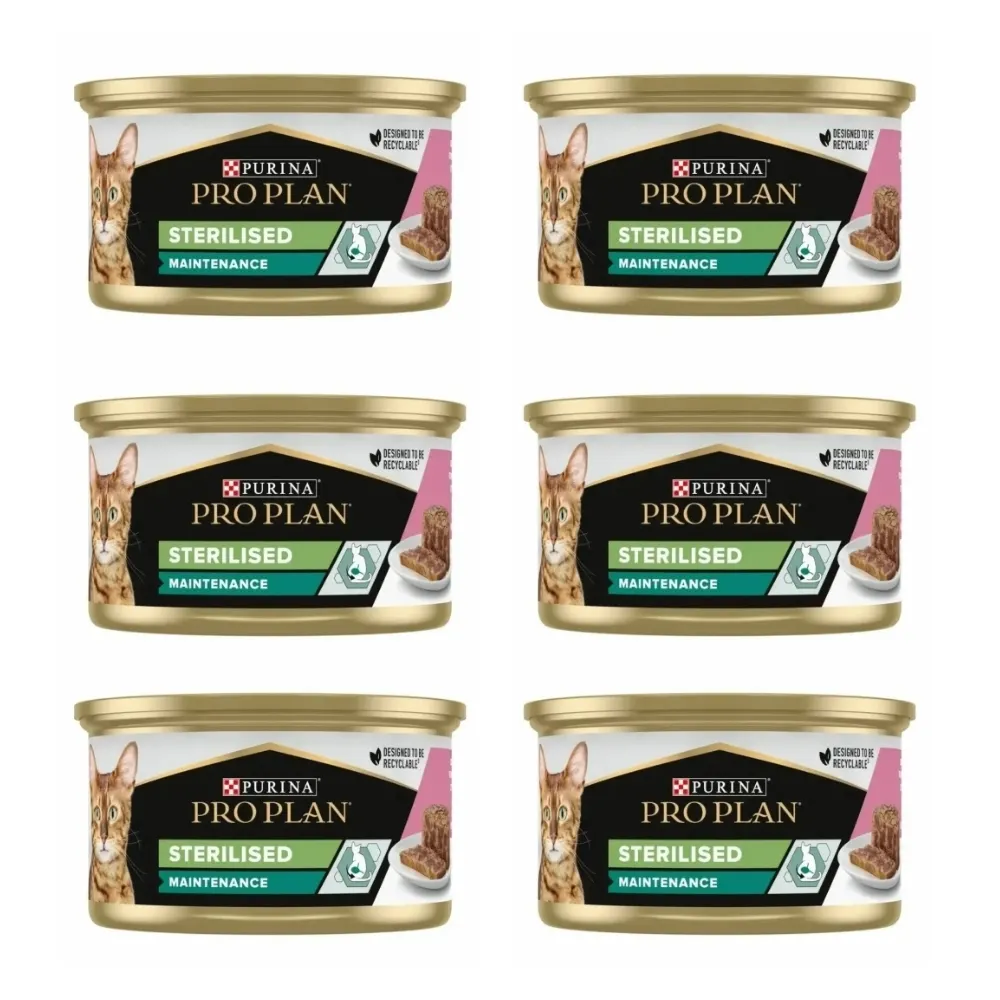 Pro Plan Somonlu ve Ton Balıklı Kısırlaştırılmış Kedi Konservesi 85gr x 6 Adet