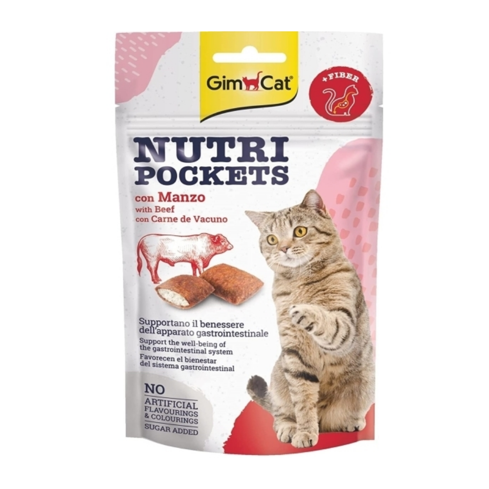 GimCat Nutripockets Biftekli Malt Kedi Ödül Maması 60gr