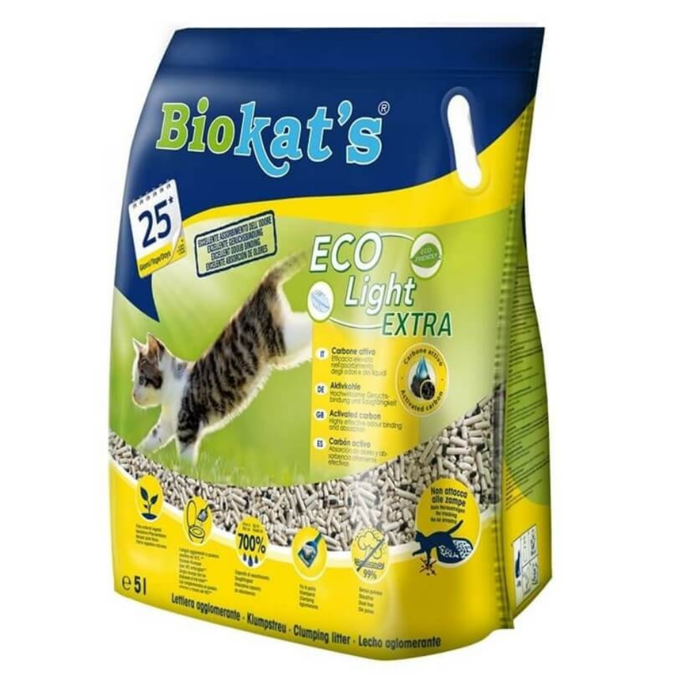 Biokats Pelet Eco Light Extra Karbonlu Kedi Kumu 5 Lt