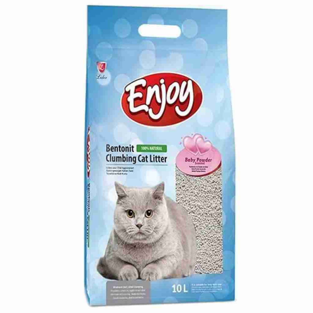 Enjoy Bentonit Kedi Kumu Pudra Kokulu 10 L