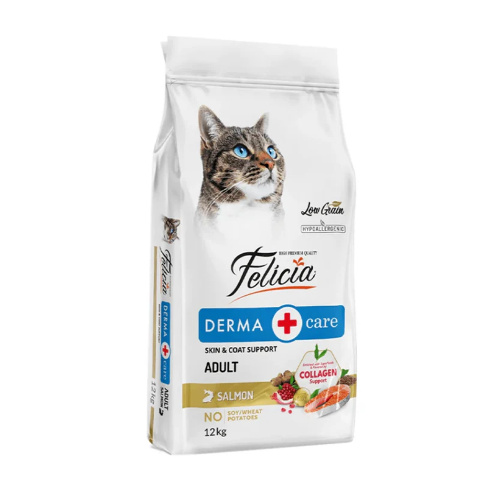Felicia Derma Care Kolajenli Yetişkin Kedi Maması Somonlu